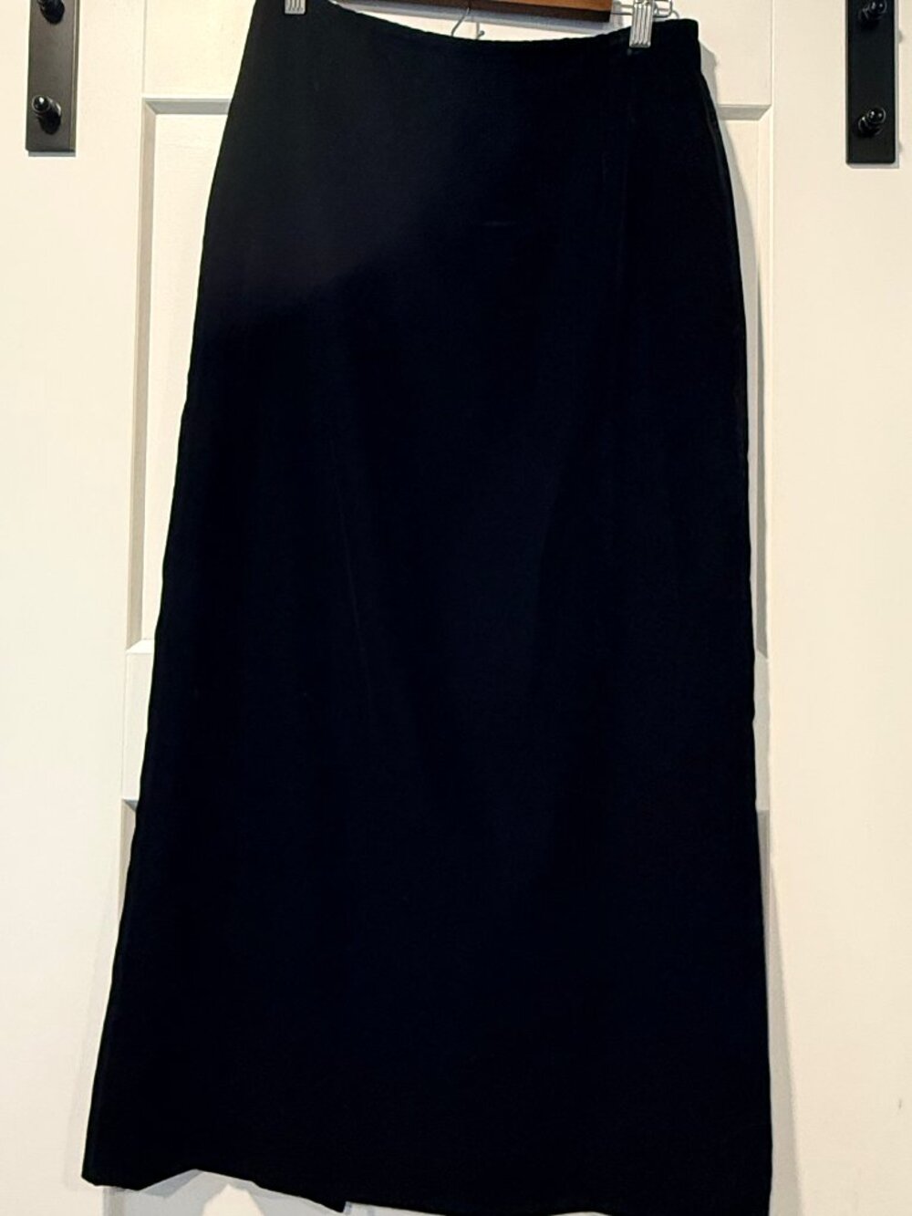 Liz Claiborne Black Velvet Long Dressy Skirt w/ Back Slit